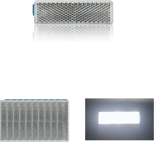 Vista 7 de Reflector 76X22mm autoadhesivo rectángulo de seguridad impermeable para entrada de buzón remolque
