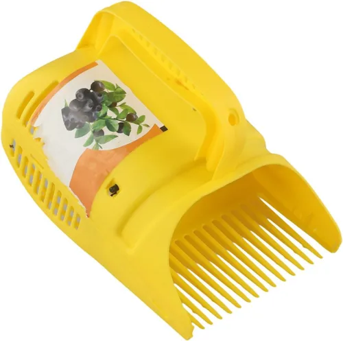 Vista 3 de Rastrillo selector de arándanos con dientes de peine para una cosecha eficiente - Herramienta ergonómica de cuchara de bayas para uso en jardín