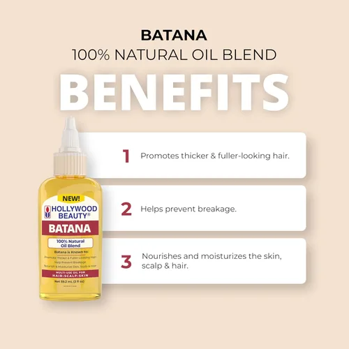 Vista 3 de Hollywood Beauty Aceite de batana para cabello, cuero cabelludo y piel (2 fl oz)