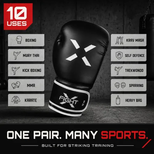 Vista 4 de Professional Boxing Gloves Men Women – Pro Training Sparring Gloves, Heavy Bag, MMA Kickboxing Muay Thai Gloves – Hook & Loop with Wrist Support