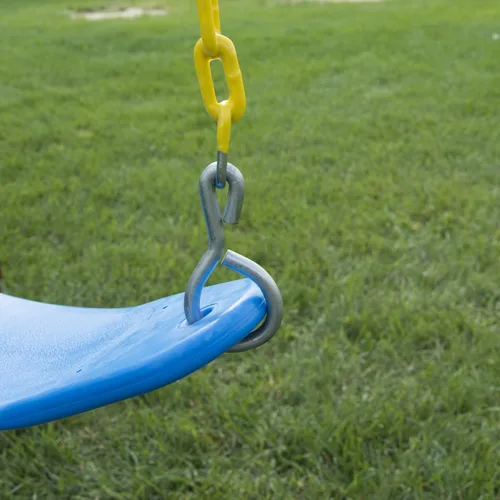 Vista 4 de Swing-N-Slide WS 4771 - Juego de asiento de columpio de alta resistencia para exteriores con cadenas revestidas y eslabones rápidos, color azul