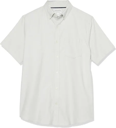 Vista 6 de Tienda Essentials Camisa Oxford elástica de manga corta con bolsillo para hombre