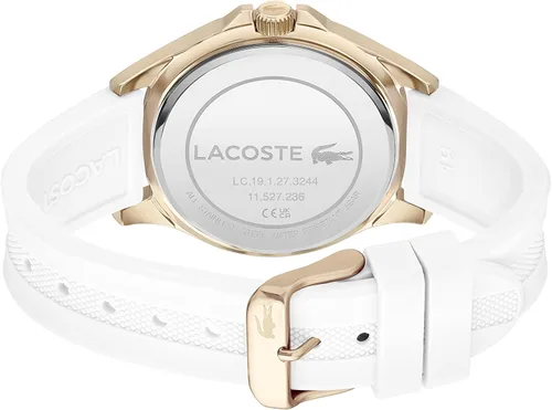 Vista 3 de Lacoste Swing Multi - Reloj de cuarzo para mujer de acero inoxidable aluminio y silicona color blanco Modelo 2001244 Blanco