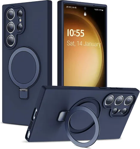 Vista 57 de SKYLMW - Funda para Samsung Galaxy S23 con soporte, 6.1 pulgadas, color negro Soporte de anillo magnético, compatible con Mag-Safe, funda