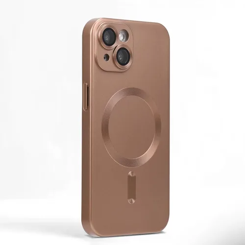 Vista 14 de Funda magnética para iPhone 11, suave y delgada, antihuellas, con protección de cámara, compatible con MagSafe, titanio desierto