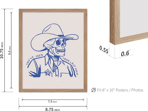 Vista 3 de Poster Master Póster de You've Yeed Your Last Haw, estampado retro de vaquero azul, arte occidental, arte moderno, arte del salvaje oeste, regalo