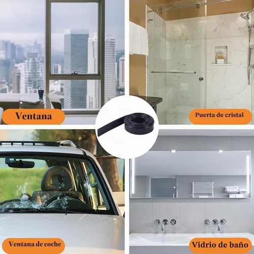Vista 4 de 2 piezas de cuchilla de goma de repuesto para escobilla de goma de 41 pulgadas, repuesto de escobilla de silicona para el hogar para ventanas