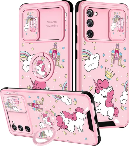 Vista 80 de Funda 2 en 1 para Samsung Galaxy S23 Ultra Flamingo para mujeres y niñas, diseño femenino de flamencos con cubierta deslizante para cámara y soporte