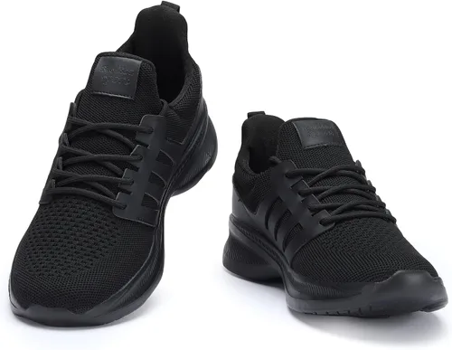 Vista 4 de Casbeam Zapatos de correr para hombre, cómodos, ligeros, transpirables, para caminar, con cordones, de malla, para entrenamiento, zapatos deportivos
