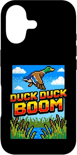 Vista 32 de Funny Duck Hunting Pixel Art Retro Gamer 8-Bit Arcade Boom Caso para iPhone 16