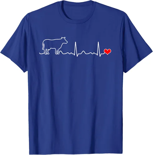 Vista 24 de Camiseta de paciente con corazón I Love My Cow Valve EKG Heartbeat Heart Pacient, Negro, S