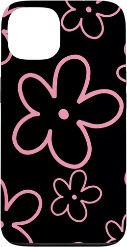 Vista 7 de Pink Black Flower Retro Modern Boho Floral Aesthetics Case for iPhone 17