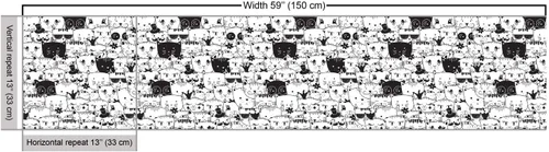 Vista 3 de Lunarable Tela de gato por The Yard, Doodle Kitty Faces Funny Hipster Animal Heads Humor Comic Whiskers Meow Theme, tela decorativa para tapicería
