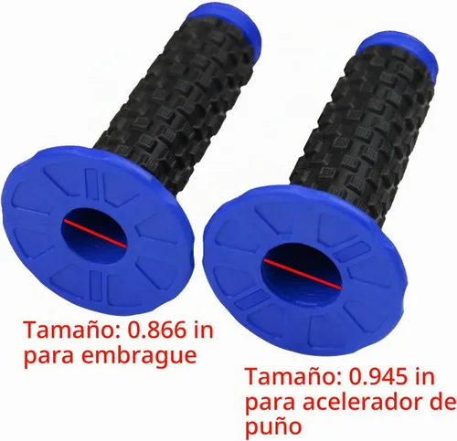 Vista 2 de Agarres para Manillar de Motocicleta 7/8" Agarres para Bicicleta de Cross con Parte Superior en Forma de Almohada Agarres Antideslizantes de Goma
