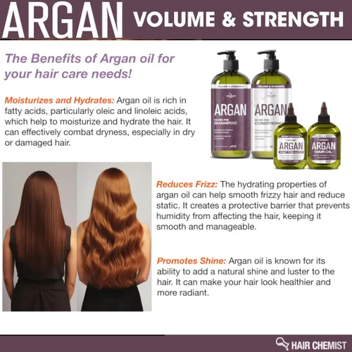 Vista 6 de Hair Chemist Aceite para el cabello Volumen y Fuerza - Aceite de Argán 7.1 oz.