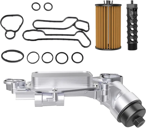 Vista 15 de Actualización de aluminio 03L115389C enfriador de aceite del motor para Volkswagen VW Golf Tiguan EOS Passat Seat Altea Audi A3 Q3 A4 Skoda, #OE