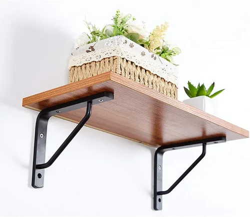 Vista 6 de Soportes de estante triangulares de aleación de aluminio sólido y grueso, para lavabo, lavabo industrial, soportes flotantes para estantes de pared