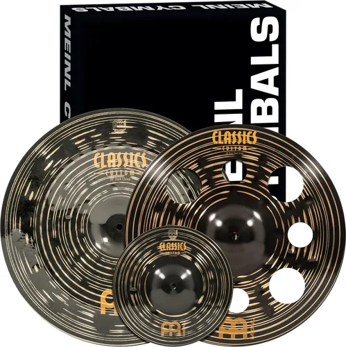Vista 16 de Conjunto de platillos en caja con hihats de 15", choque de 20", choque-paseo de 22" más un choque de basura de 18" gratis – Classics Custom Dark