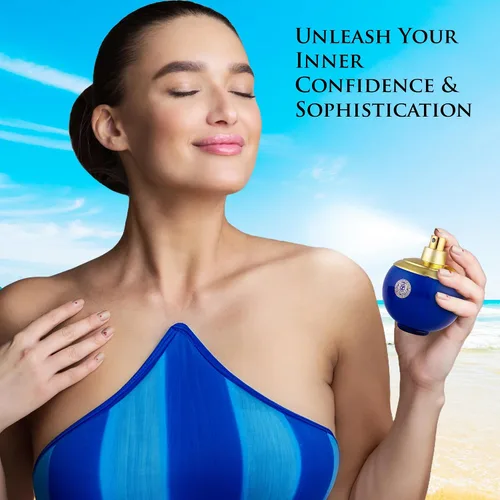 Vista 5 de Verse Deep Blue for Women EDP 3.4 fl oz - Acuerdos florales, afrutados y amaderados - Notas superiores de manzana, grosella negra y trébol aroma