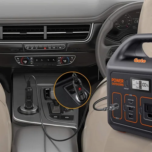 Vista 2 de Cable cargador de coche DC 12V/24V compatible con BLUETTI EB3A/EB70/EB70S/AC50S/AC180/AC60/B80, Anker 521 523 533, Jackery Explorer