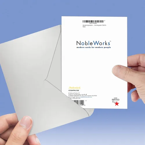 Vista 8 de NobleWorks - 1 Tarjeta de felicitación divertida de agradecimiento - Papelería de agradecimiento y gratitud - Abundante apreciación C7336TYG