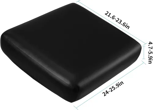 Vista 7 de YISUN - Funda de cojín de cuero PU para sofá, fundas de cojín elásticas impermeables para sofá, fundas de asiento de silla de RV de cuero sintético