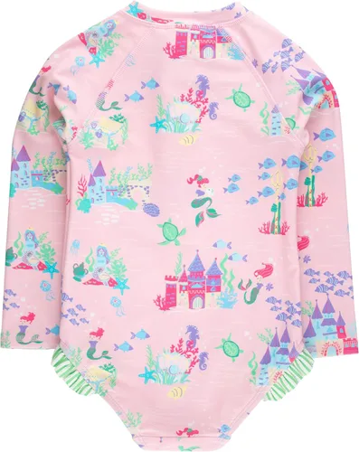 Vista 4 de RuffleButts® - Traje de baño de una pieza con protección anti-brotes para bebés y niñas, protección solar UPF 50+ 80% Nylon 20% Spandex, Hipster