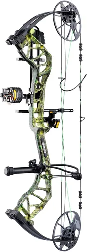 Vista 14 de Bear Legit Maxx - Arco compuesto listo para cazar, 70 libras. Peso de tiro con arco True Timber Strata/Negro