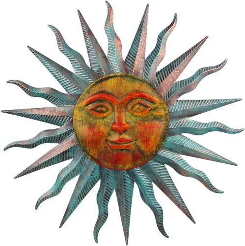 Vista 10 de VEWOGARDEN Arte Decorativo de Pared de Sol de Metal de 13 pulgadas para Colgar en Interiores y Exteriores, Hogar, Jardín, Regalos de Navidad