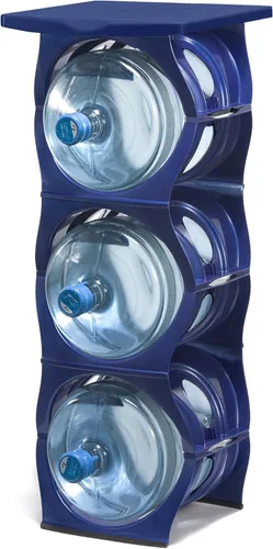 Vista 10 de Bariboo Estante apilable para almacenamiento de botellas de agua, organizador de 5 galones, soporte para jarra para organización de cocina, gabinete