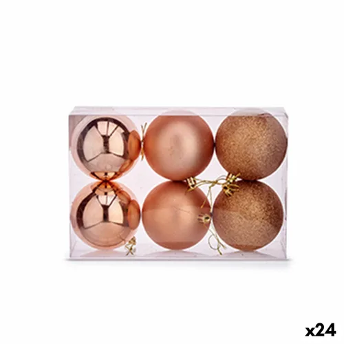 Vista 2 de Set de Bolas de Navidad Krist+ Cobre Plástico (24 Unidades)