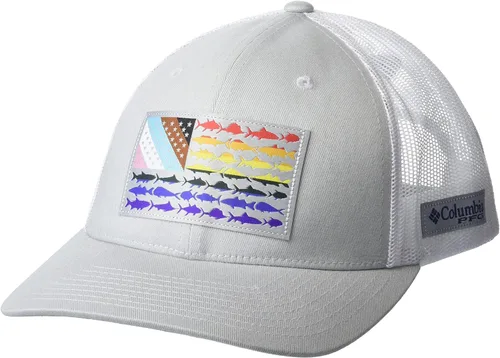 Vista 314 de Columbia Gorra de bola de malla Bandera antigua de malva/blanco/pescado