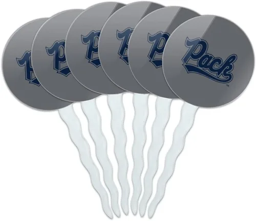 Vista 342 de Abilene Christian - Juego de 6 palillos para cupcakes con logotipo secundario