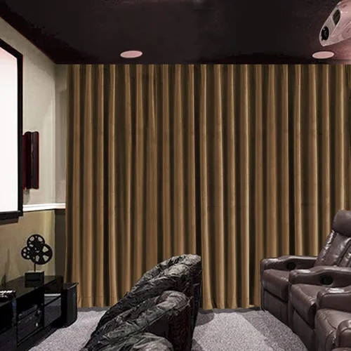 Vista 23 de cololeaf Panel de cortinas opacas de terciopelo con forro para cine en casa, cortina de ganchos planos para barra transversal o pista, 100 pulgadas