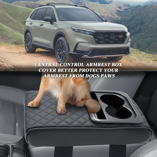 Vista 5 de BIBIBO Funda para reposabrazos de consola central CRV 2026 para Honda CR-V 2026 (LX/EX/Sport Hybrid/EX-L/TrailSport Hybrid/Sport-L Hybrid), cojín