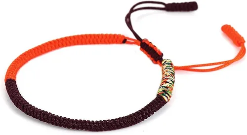 Vista 53 de Pulseras tibetanas hechas a mano con cuerda roja para él y ella, pulsera de la amistad, pulsera de la amistad, hilo negro y rojo para protección