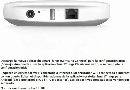 Vista 2 de SmartThings Hub de 3ra Generación [GP-U999SJVLGDA] Hub de Automatización del Hogar Inteligente Monitoreo del Hogar Dispositivos Inteligentes