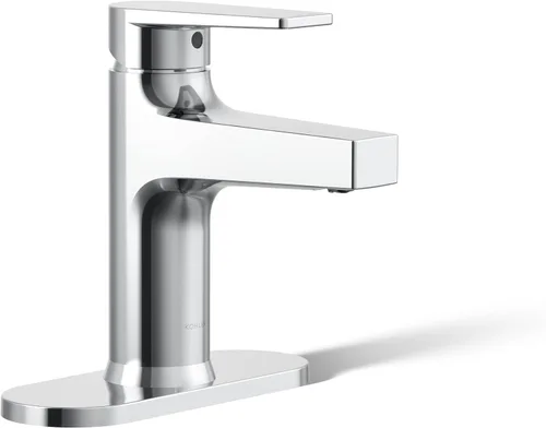 Vista 16 de Kohler 74021-4-BL Taut - Grifo de lavabo de baño con mango único, 1.2 gpm, negro mate