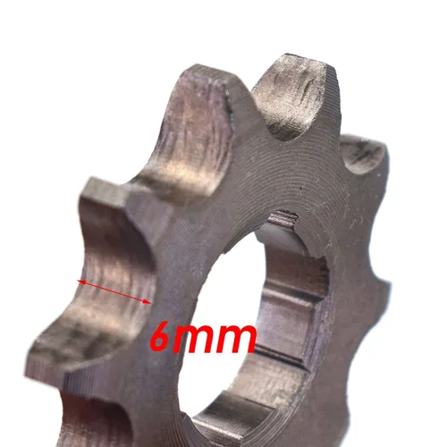 Vista 3 de Piñón delantero para motocicleta de 420-10T-0.669 in, se adapta a 50cc 70cc 90cc 110cc 125cc 140cc 160cc Dirt Pit Bike Mini Bike ATV Quad Wheeler