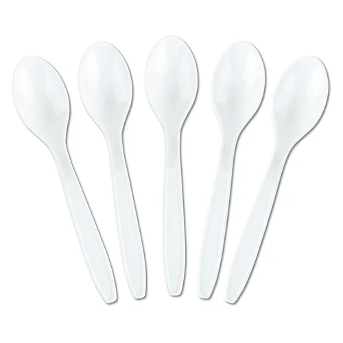 Vista 8 de Plasticpro Tenedores desechables de plástico blanco, utensilios pesados, paquete de 50