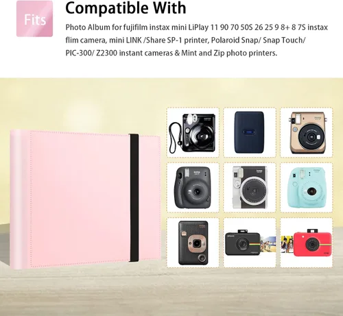Vista 7 de Álbum de fotos de 2 x 3 para cámara instantánea Fujifilm Instax Mini, 288 bolsillos, mini álbum de fotos para cámara instantánea Fujifilm Instax