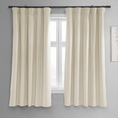 Vista 69 de HPD Half Price Drapes Cortinas Opacas Térmicas de Terciopelo Signature para Sala de Estar de 63 Pulgadas de Largo (1 Panel) con Bolsillo para Barra