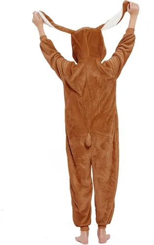 Vista 3 de ABENCA Pijama de conejo de Pascua para niñas, disfraz de animal de una pieza para Halloween, Navidad, cosplay