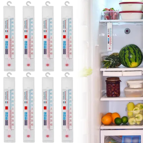 Vista 4 de 8/10 Pack Hanging Fridge Thermometers Hook Thermometers Texture for Home and Commercial Use Measures Temperatures Temperature Monitors 10pcs