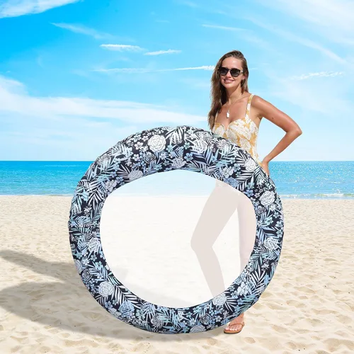 Vista 5 de Flotadores inflables de piscina para adultos, flotador de silla de piscina cubierta de tela, flotador de malla para adultos, hamaca de piscina