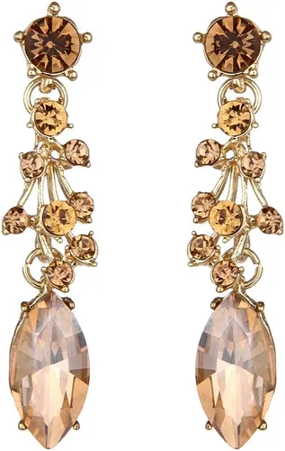 Vista 5 de Molie Youfir - Juego de joyas de cristal austriaco con diamantes de imitación de boda para mujer