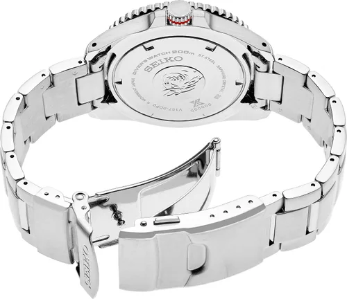 Vista 3 de SEIKO PROSPEX Solar Diver's Reloj de acero inoxidable SNE589, plateado, Buzo