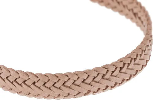 Vista 2 de Fossil - Pulsera de acero inoxidable y cuero genuino para mujer