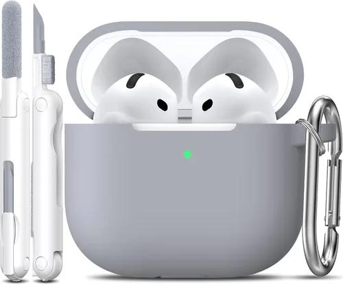Vista 32 de R-fun for AirPods 2nd/1st Case Silicone Cover, Banana Violet Violeta plátano