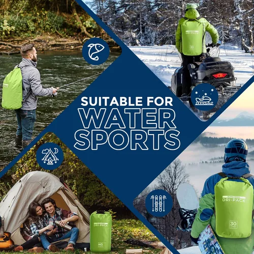 Vista 3 de Zero Grid Bolsa seca impermeable – La bolsa de secado flotante se mantiene seca tamaños de 10L/20L/30L/40L para mochileros, kayak, canotaje